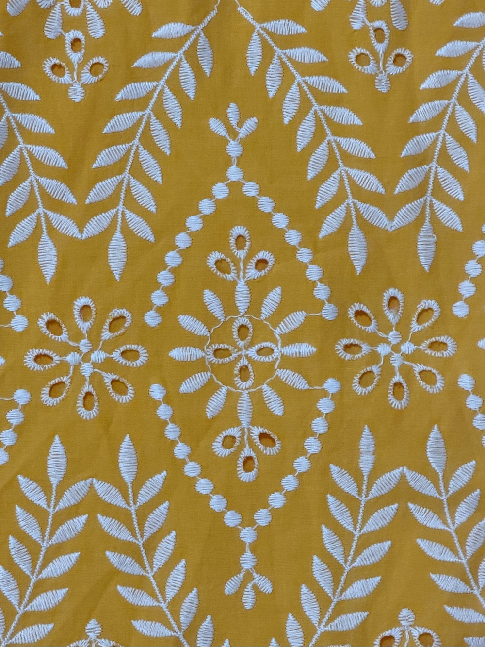 ANN TAYLOR Yellow Floral Embroidered V-Neck Mini A Line Dress Resort Travel M - Picture 8 of 11